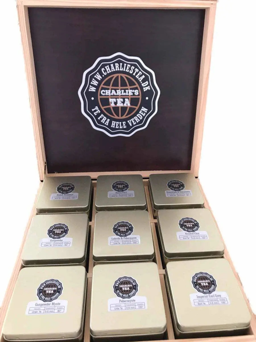 Charlie's Tea Træ æske - Charlie's Coffee & Tea