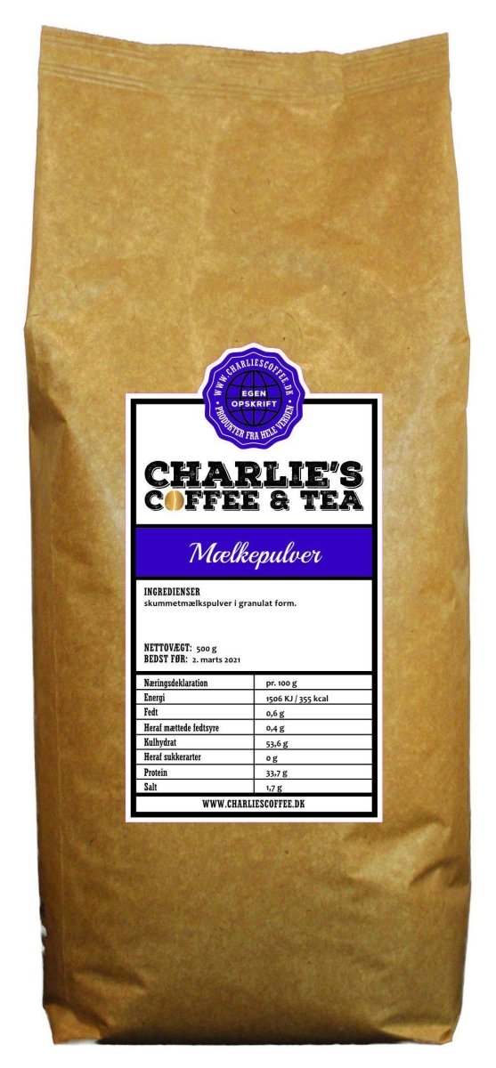 Mælkepulver - Charlie's Coffee- Charlie's Coffee & Tea